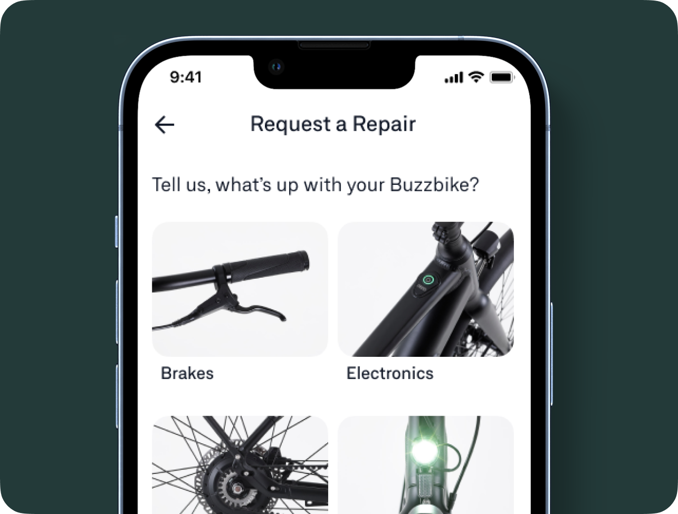 Buzzbike app on smartphone